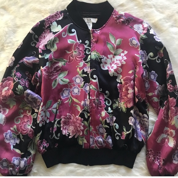 Colorful Butterfly Print Women's Bomber Jacket